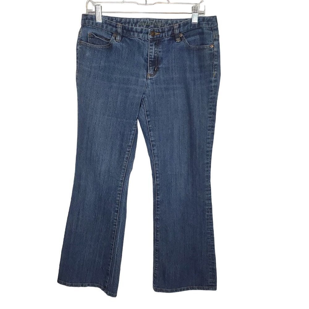 Michael Kors‎ Flare Jeans Womens 8 Stretch Denim Lowrise Cotton blend